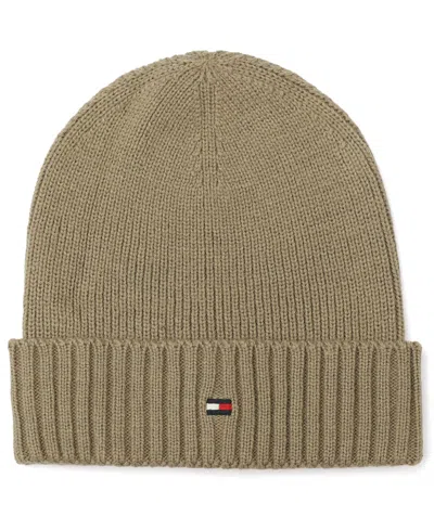 Tommy Hilfiger Men's Core Flag Rib Cuff Hat In Brown