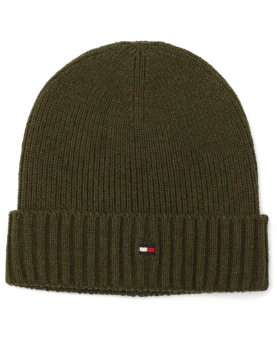 Tommy Hilfiger Men's Core Flag Rib Cuff Hat In Green