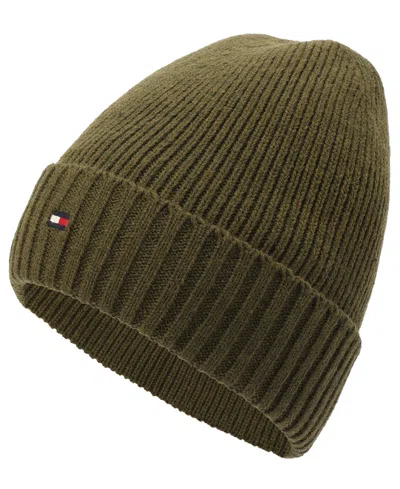 Tommy Hilfiger Men's Core Flag Rib Cuff Hat In Green