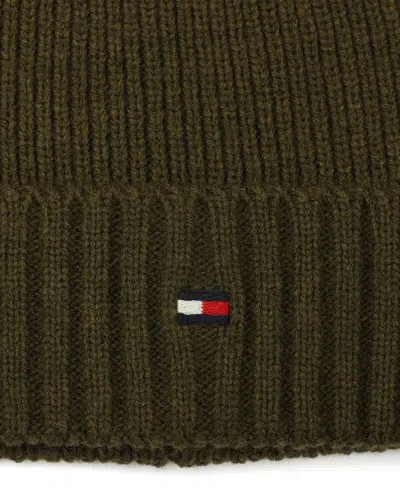 Tommy Hilfiger Men's Core Flag Rib Cuff Hat In Green
