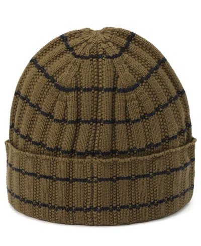 Tommy Hilfiger Men's Texture Rib Stripe Cuff Hat In Brown