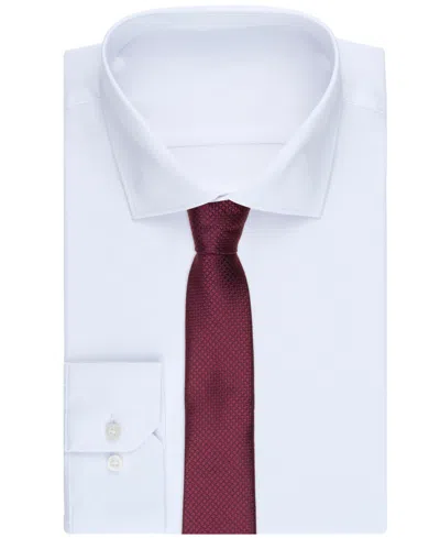 Alfani Men's Cosmos Solid-pattern Tie, Macy's Exclusive In Burgundy