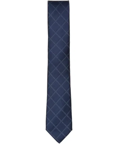 Alfani Men's Varick Grid Pattern, Macy's Exclusive In Blue