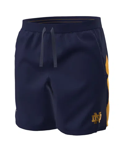 Under Armour Men's Navy Notre Dame Fighting Irish Woven Shorts In Blue