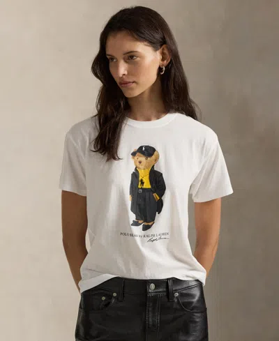 Polo Ralph Lauren T-shirt In Cotone Bianco  Donna In White