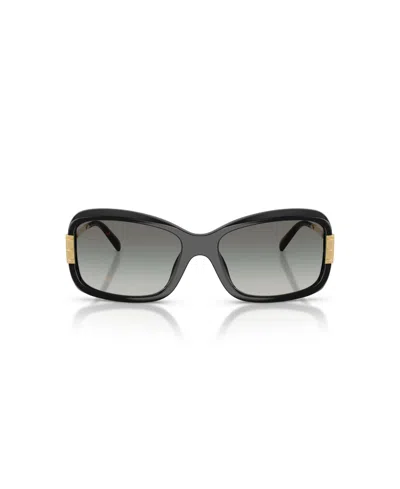 Tory Burch Embellished-temples Geometric Sunglasses In Gray