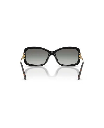 Tory Burch Embellished-temples Geometric Sunglasses In Gray