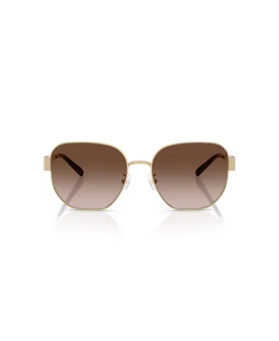 Tory Burch Tortoiseshell Round-frame Sunglasses In Brown