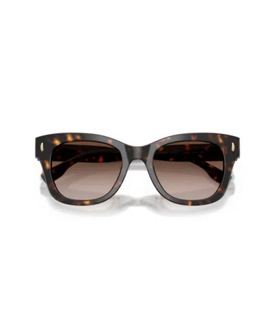 Tory Burch Tortoiseshell Square Sunglasses In Brown