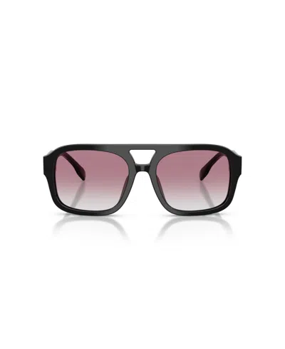 Tory Burch Double-bridge Square-frame Sunglasses In Black