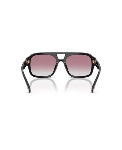 Tory Burch Double-bridge Square-frame Sunglasses In Black