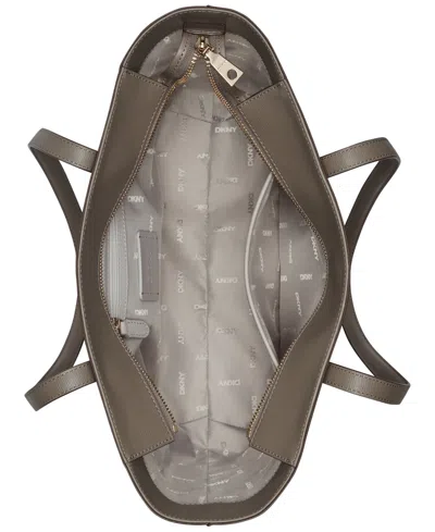 Dkny Bryant Medium Zippered Tote Bag In Gray