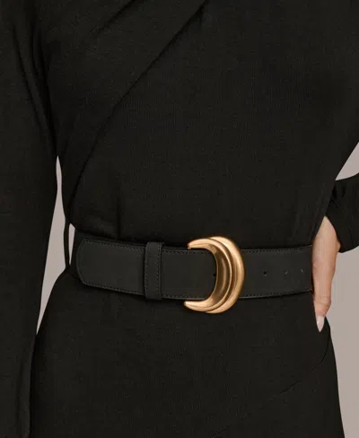 Donna Karan Women's Long Sleeves Angle Hem Dress In Black