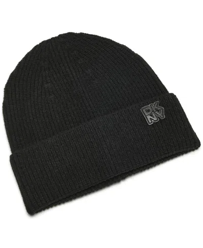 Dkny Women's Shaker Rib Cuff Beanie In Black