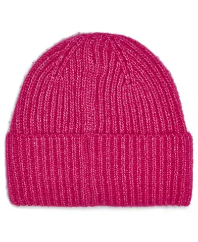 Dkny Women's Shaker Rib Cuff Beanie In Pink