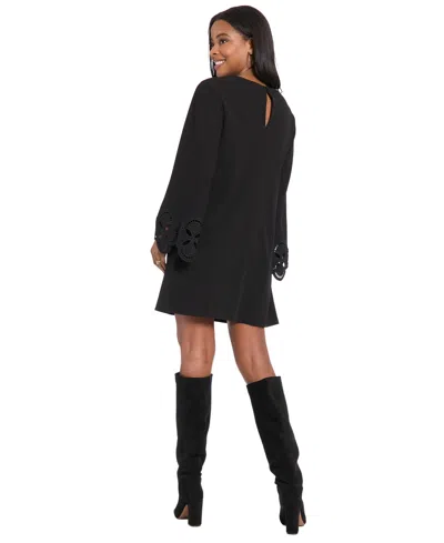 London Times Women's Embellished Long Sleeves Dress In Black