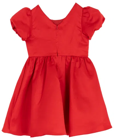 Rare Editions Girls 2t-6x Embellished Short Sleeve Dress In Red