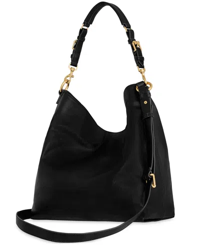 Rebecca Minkoff Rivington Leather Hobo Bag In Black