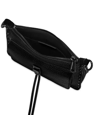 Rebecca Minkoff Mini Darren Leather Crosssbody Bag In Black