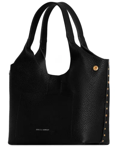 Rebecca Minkoff Darren Studded Leather Carrysome Bag In Black