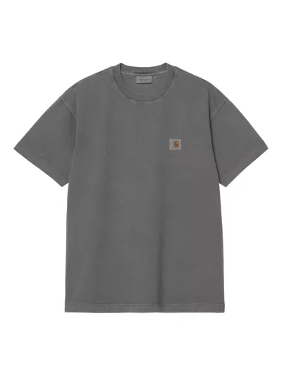 Carhartt Work In Progress Vista Loose Fit Logo T-shirt In Gray