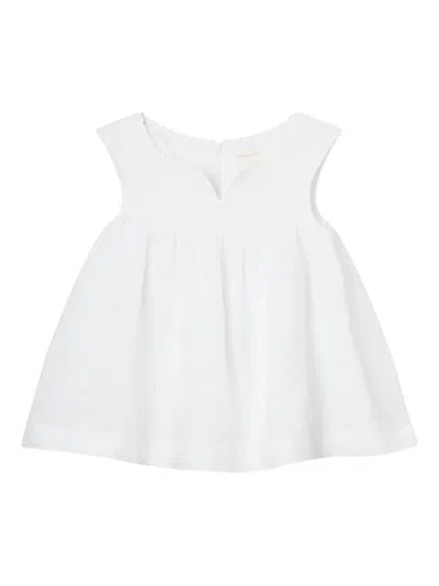 Shushu-tong Textured V-neck Top In White