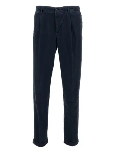 Incotex Tailored Flap Trousers In Blue