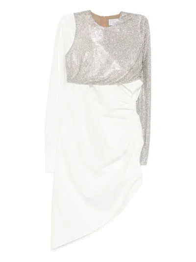 Giuseppe Di Morabito Rhinestone-embellished Draped Dress In White
