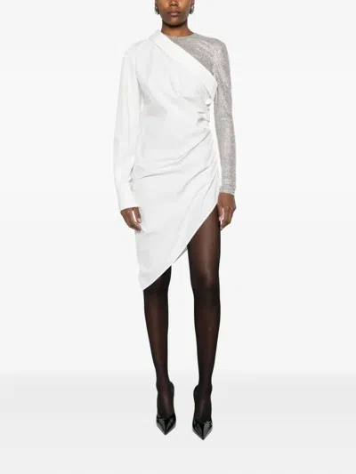 Giuseppe Di Morabito Rhinestone-embellished Draped Dress In White