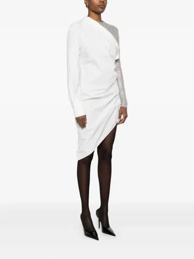 Giuseppe Di Morabito Rhinestone-embellished Draped Dress In White