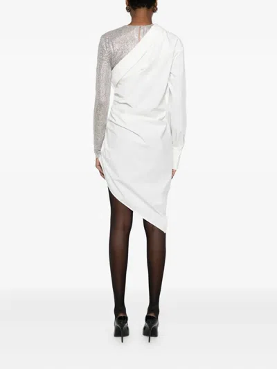 Giuseppe Di Morabito Rhinestone-embellished Draped Dress In White