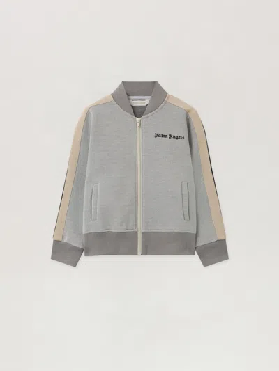 Palm Angels Lurex Track Jacket In Gray
