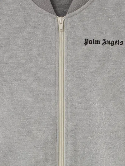Palm Angels Lurex Track Jacket In Gray