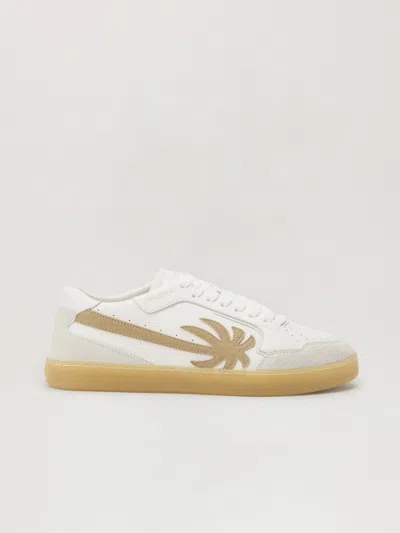 Palm Angels Sneakers Low-top New Palm 1 In Leather In Neutral