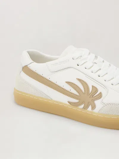 Palm Angels Sneakers Low-top New Palm 1 In Leather In Neutral
