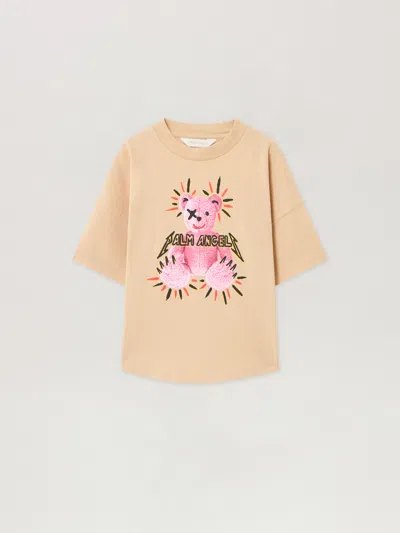 Palm Angels Pa Punk Bear Over Tshirt S/s In Neutral