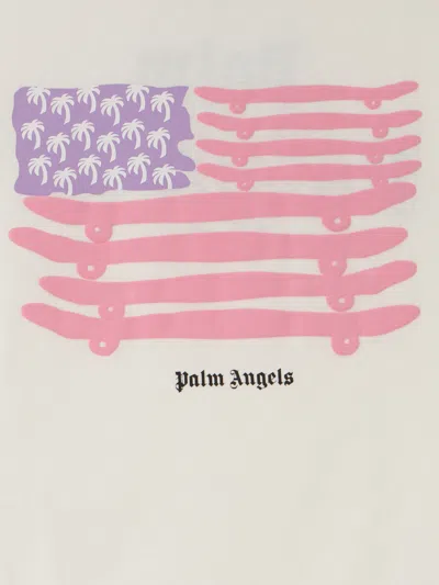 Palm Angels Palms Flag Reg Tshirt S/s In Black
