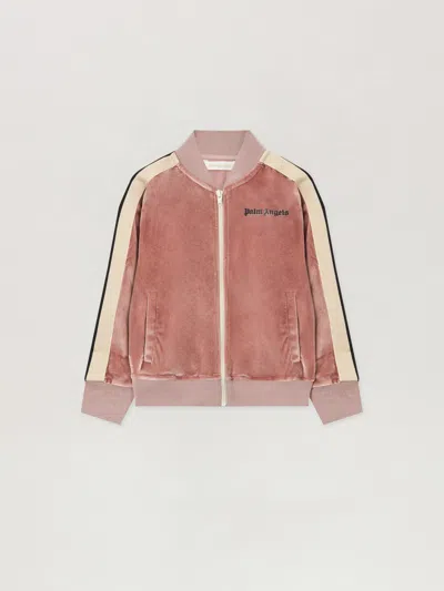 Palm Angels Pa Chenille Track Jkt In Brown