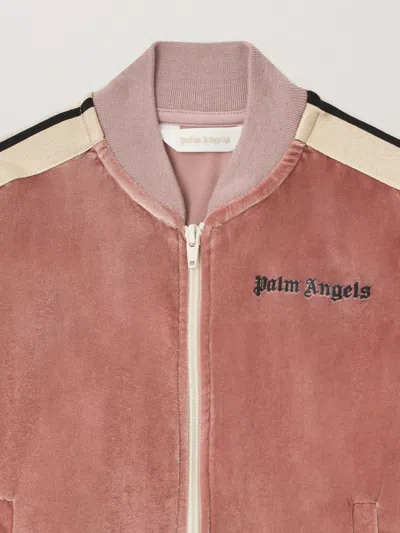 Palm Angels Pa Chenille Track Jkt In Brown