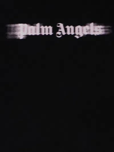 Palm Angels Blurred Logo Reg.tshirt S/s In Black