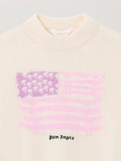 Palm Angels Flag-motif Sweater In White
