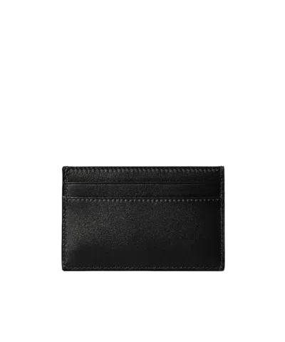 Gucci Men Black Card Holder With Horsebit On The Front In Leather Man In Black