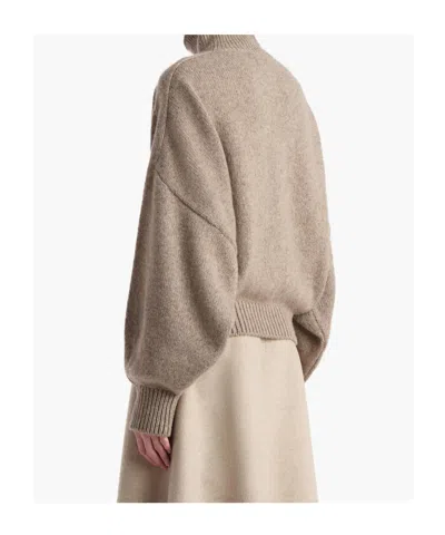 Khaite Beige Cashmere Cashmere Sweater In Brown