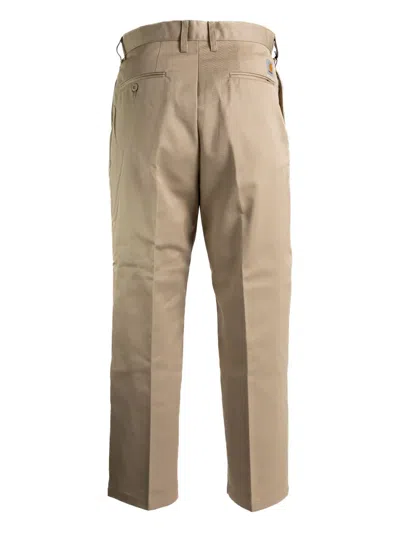 Carhartt Canali Long Sleeves Suede Detail Polo In Neutral