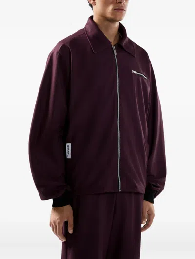 Gcds Drop-shoulder Jacket In Burgundy