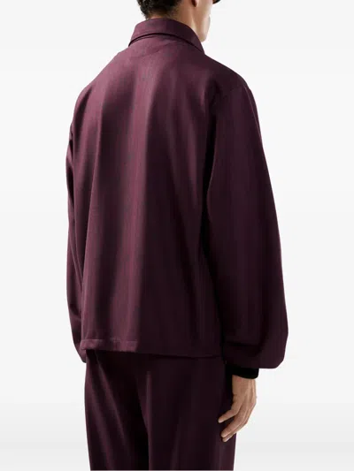 Gcds Drop-shoulder Jacket In Burgundy