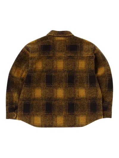 And Wander 50 Wool Shaggy Zip Jacket In Brown