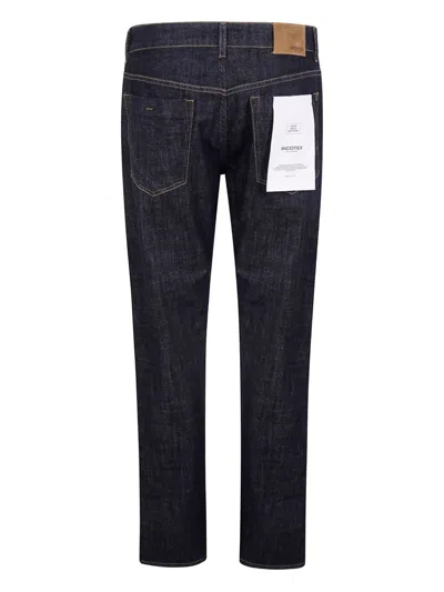 Incotex Dark-washed Jeans In Blue
