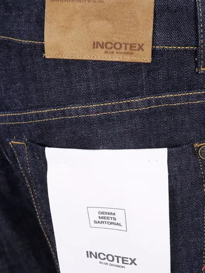 Incotex Dark-washed Jeans In Blue