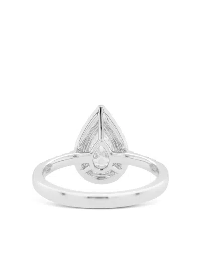 Hyt Jewelry 18k White And Rose Gold Diamond Ring In Black